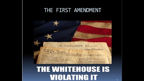 THE WHITEHOUSE HAS VIOLATED THE 1ST AMENDMENT AND ARE BEING SUED BECAUSE OF IT!!!!