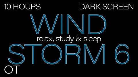 HOWLING WIND Sounds for Sleeping 6| Relaxing| Studying| BLACK SCREEN| Real Storm Sound| SLEEP SOUNDS