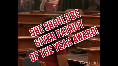SHE SHOULD RECIEVE PATROIT OF THE YEAR