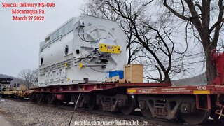 Special Delivery Norfolk Southern Train NS-O98 at Mocanaqua Pa. USA March 27 2022