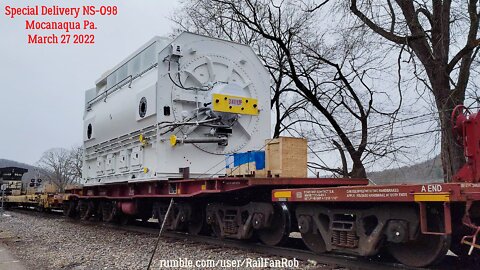 Special Delivery Norfolk Southern Train NS-O98 at Mocanaqua Pa. USA March 27 2022