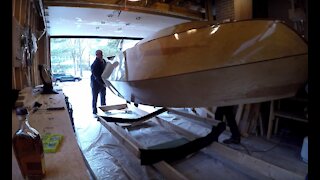 Designing and Building the Sailboat Grace Ep2: Complete the Hull and Rightside UP