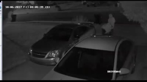 Car break-in suspects caught on home surveillance camera