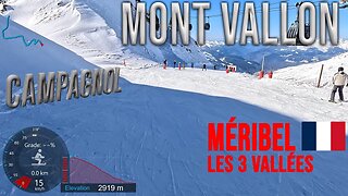 [4K] Skiing Méribel Mont Vallon, Campagnol End of Day, Les3Vallées France, GoPro HERO11