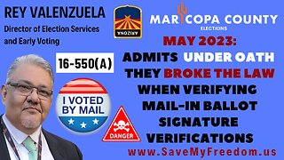 Maricopa County Admits Breaking The Law For Mail-In Ballot Signature Verifications & Kari Lake Will Be An America Hero If She Files An Appeal Today With The Arizona Supreme Court! Nov 8 Election Can Be SET ASIDE (Null & Void)