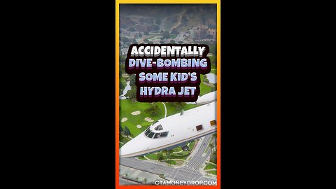 Accidentally dive-bombing some kid's hydra jet 😂 | Funny #GTA Ep 498 #gameshorts #gtamods