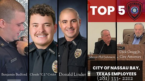 Nassau Bay, Texas PROUDLY PRESENTS Donald Linder, Claude “CJ” Crider, & Benjamin Bedford