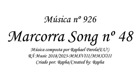 Música nº 926-Marcorra Song nº 48