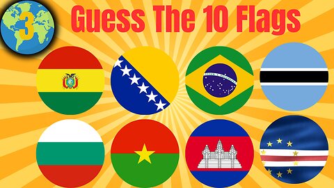 Guess The Country Flags By Falg Quiz | Timer 10 sec | Hard Challenge |