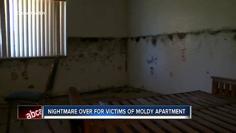 Tenant living in deplorable moldy apartment says she can put the nightmare behind her