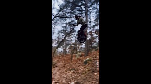 Extreme mountin unicycling