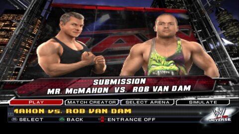 WWE SmackDown vs Raw 2011 Mr. McMahon vs RVD