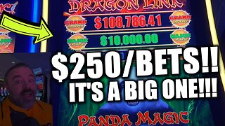 WATCH MY EPIC REACTION LIVE TO THIS MASSIVE COMEBACK ON DRAGON LINK $250 BETS!! 3 HAND PAY JACKPOTS