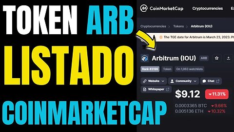 TOKEN ARB $9 , PORQUE ESTÁ TÃO ALTO VALOR DO TOKEN ARBITRUM