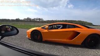 600+ HP SMR Porsche 991 Turbo S Mk II vs 740 HP Lamborghini Aventador S [4k] SMR Supramannen Racing