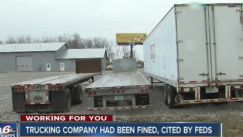 Indianapolis trucking company had been fined, cited by feds before bridge accident