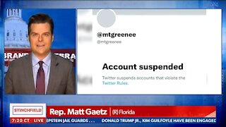 Rep Gaetz: MTG Was Banned From Social Media For Challenging The Regime