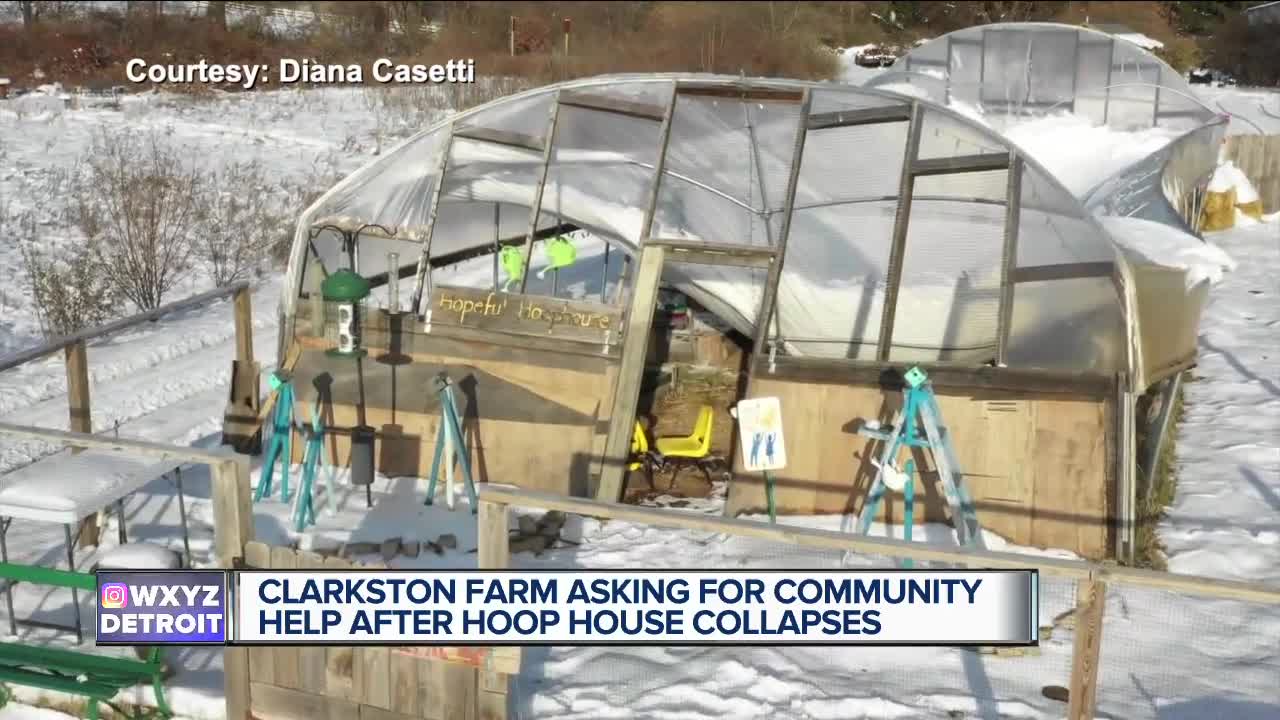 Clarkston farm asking for community help after hoop house collapses