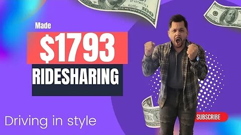 Watch me make $1793 ridesharing in a Cadillac, Hustling thus money to get out driving for a living.