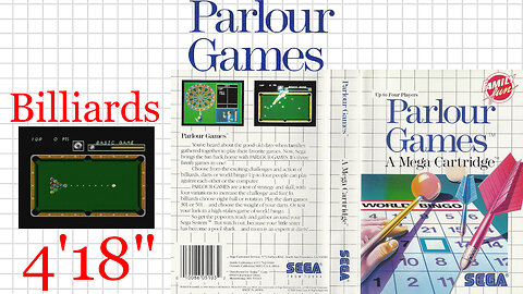 Parlour Games [SMS 1987] Billiards - Basic Game [4'18"] WR | SEGA Master System Marceau