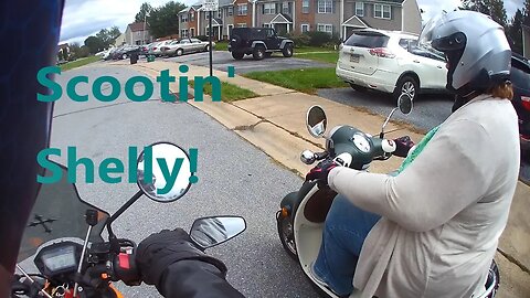 Teaching my wife to ride her Honda Metropolitan scooter. Progress over five days