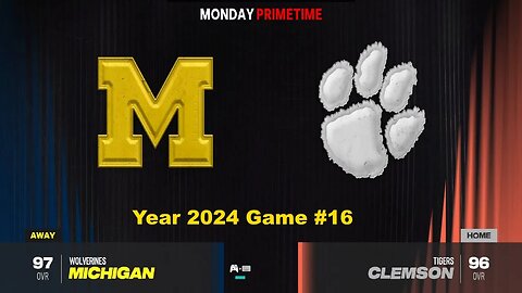 CFB 24 Michigan Wolverines Vs Clemson Tigers Year 2024