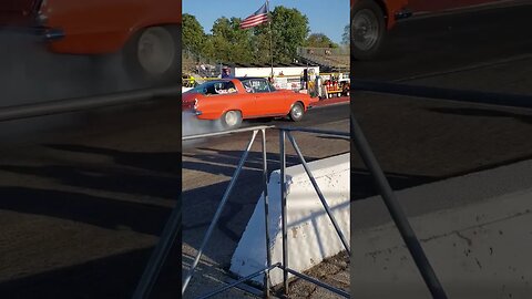 Barracuda burning rubber at the track