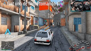 Fiat Uno De firma | GTA V - Carro sobe morro da favela para cobrar morador e acaba levando tiro!