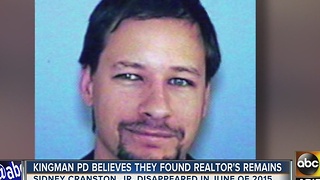 Kingman PD believes they found remains of missing realtor Sidney Cranston Jr
