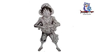 How to Draw Monkey D. Luffy One Piece Sketch - Step by Step