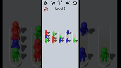 Crowd Sort Color Sort & Fill Gameplay Walkthrough Level 3 Chill Music Android #shorts