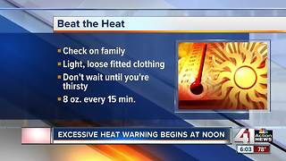 Excessive Heat Warning issued for Kansas City and surrounding areas