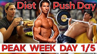 PEAK WEEK Diet & Training Plan DAY 1/5 for my FIRST Bodybuilding Show