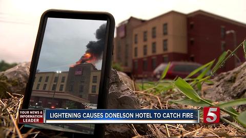 Lightning Causes Fire At Comfort Suites