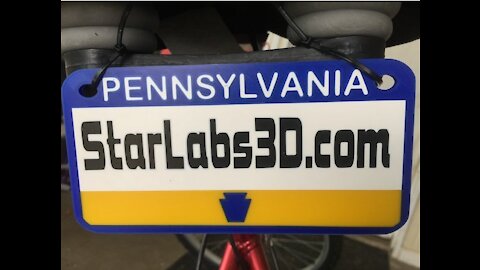 3D Printed Personalized License Plate