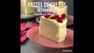 Raspberry Crape Cake