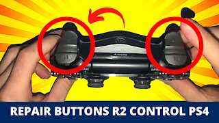 ✅ How to FIX BROKEN R2 + L2 Buttons on PS4 CONTROLLER 2020👍🎮💥