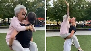 Woman and her 93-year-old grandma recreate special dancing moment