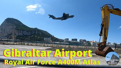 A400M Royal Air Force Departs Rock of Gibraltar