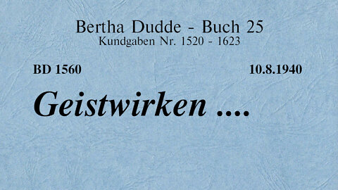 BD 1560 - GEISTWIRKEN ....