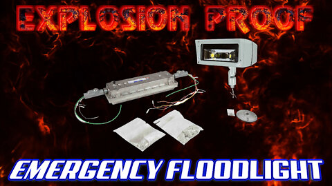 Explosion Proof Emergency Floodlight - C1D2 - 2901 Lumens - 120-277VAC - Aluminum Housing - IP66