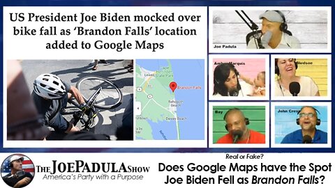 Real or Fake: Does Google Maps have the Spot Joe Biden Fell as Brandon Falls?