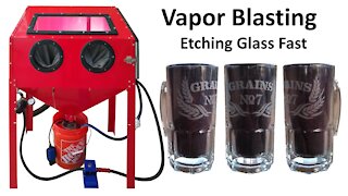 Vapor Blasting / Honing Etching Glass Fast