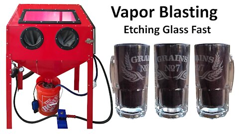 Vapor Blasting / Honing Etching Glass Fast