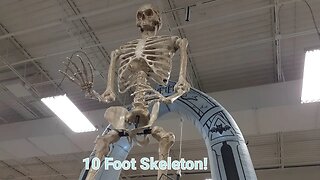 AT HOME Halloween 2023 decor is giant skeletons and skulls! Let's Walkthrough! #halloween