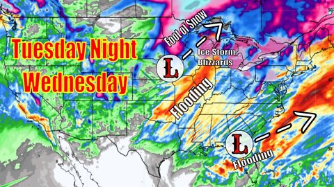 Huge Storm Bringing Major Snowstorm, Ice Storm, Blizzards & Severe Weather - The WeatherMan Plus