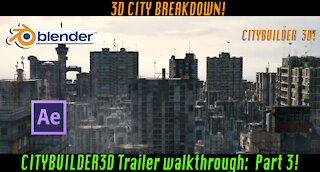 Blender City scene breakdown: CityBuilder3d Soviet Trailer setup #3