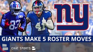Giants Make 5 Roster Moves To Get Down To 80 Man Roster Limit Ft Ricky Seals-Jones