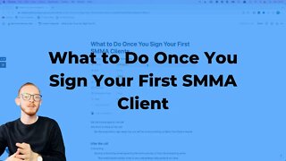 What to Do Once You Sign Your First SMMA Client