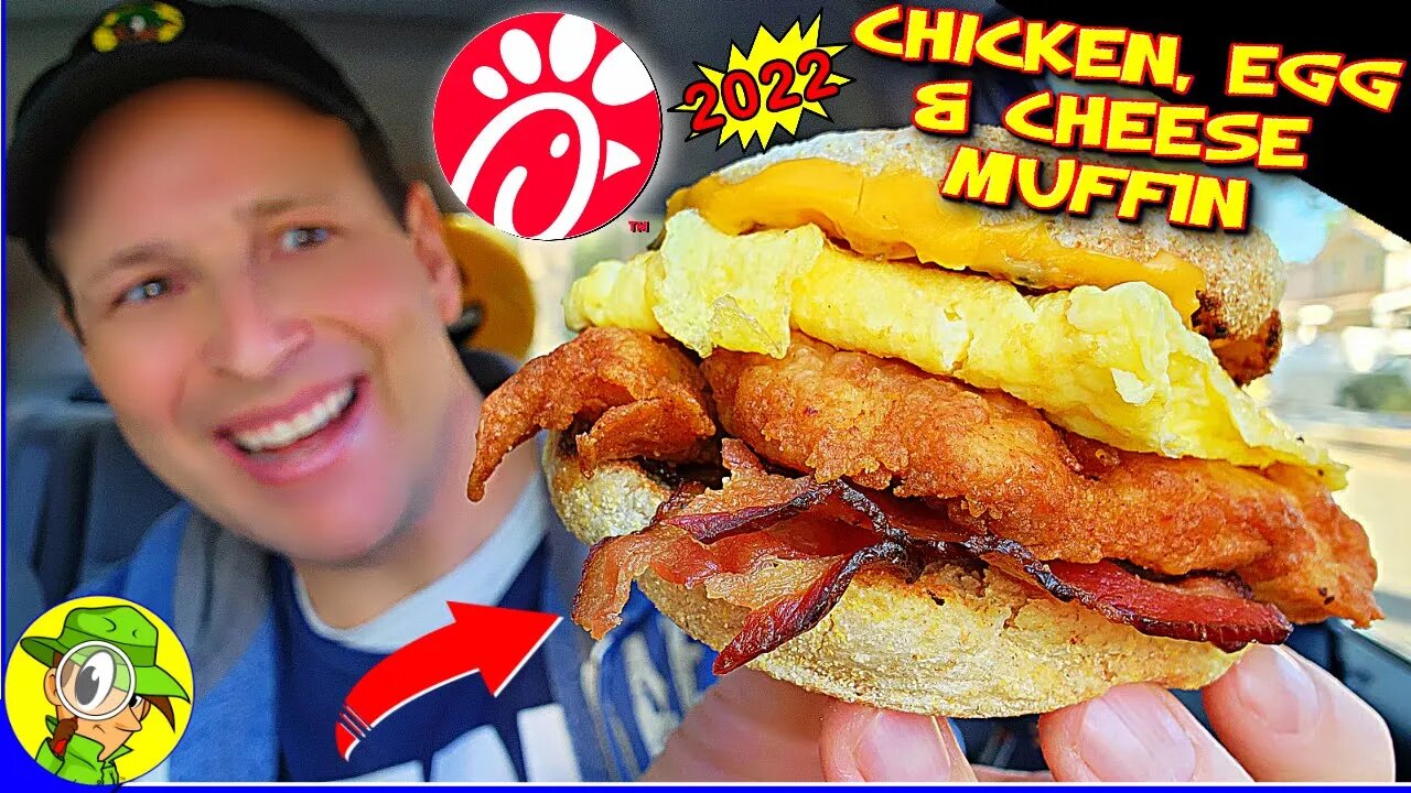 ChickfilA® 🐄 CHICKEN, EGG & CHEESE MUFFIN 2022 Review 🐔🍳🧀 Peep THIS